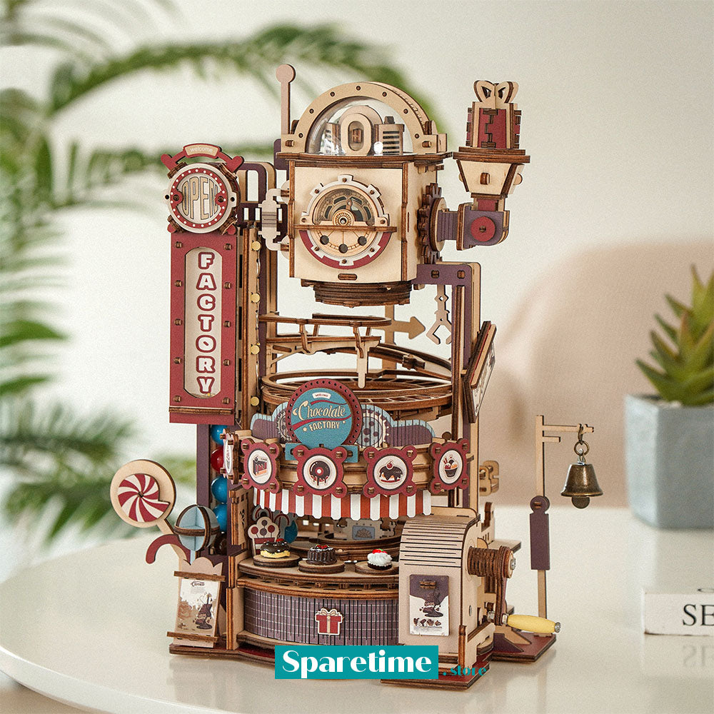ROKR Chocolate Factory Marble Run 3D Wooden Puzzle LGA02