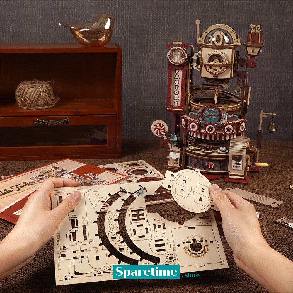 ROKR Chocolate Factory Marble Run 3D Wooden Puzzle LGA02