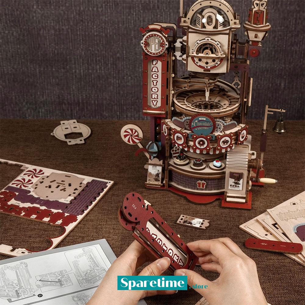 ROKR Chocolate Factory Marble Run 3D Wooden Puzzle LGA02