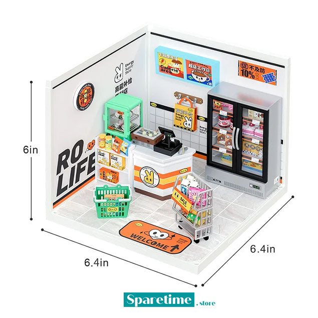 Rolife Super Creator Energy Supply Store Plastic DIY Miniature House Kit