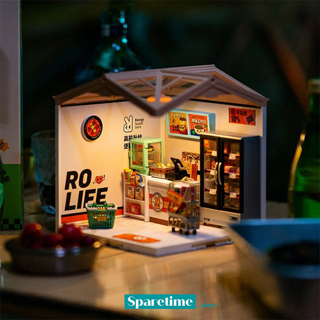 Rolife Super Creator Energy Supply Store Plastic DIY Miniature House Kit