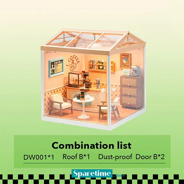 Rolife Super Creator DAILY INSPIRATION CAFE Plastic DIY Miniature House Kit