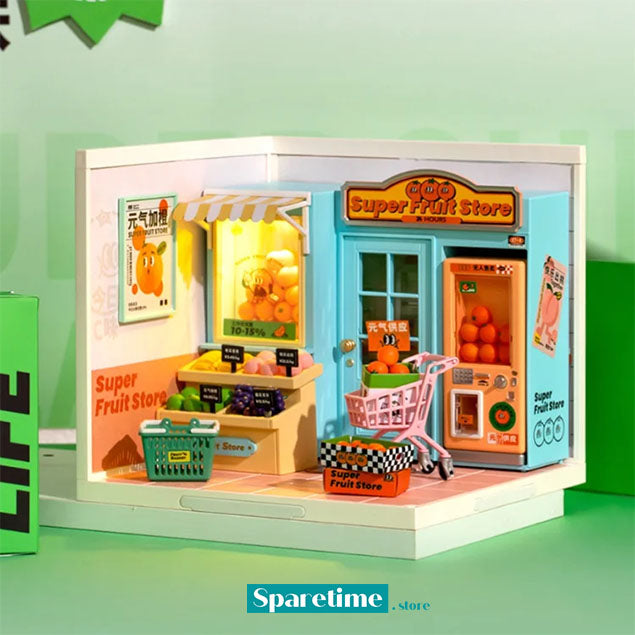 Rolife Super Creator Super Fruit Store Plastic DIY Miniature House Kit