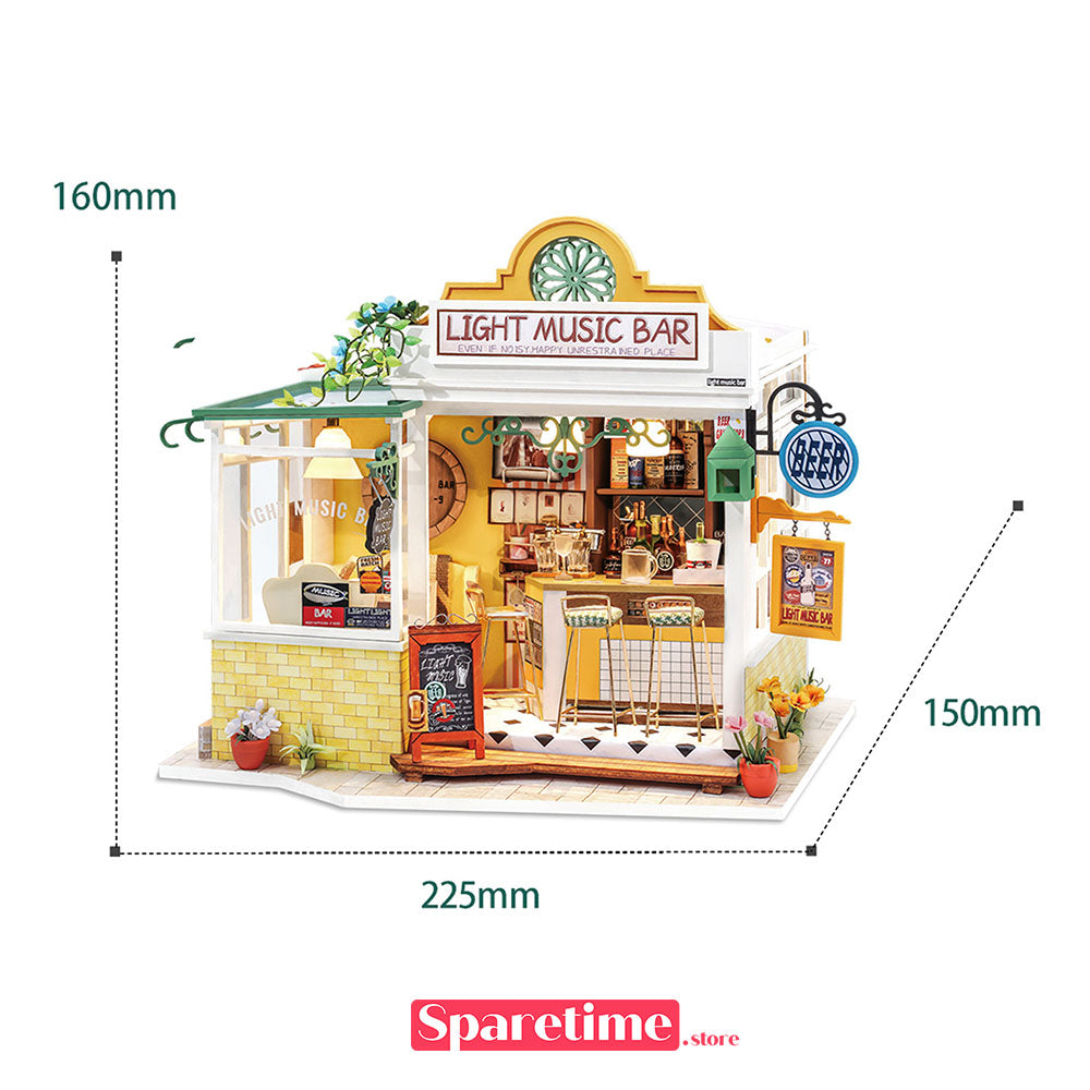 Rolife Light Music Bar Miniature Dollhouse kit robotime