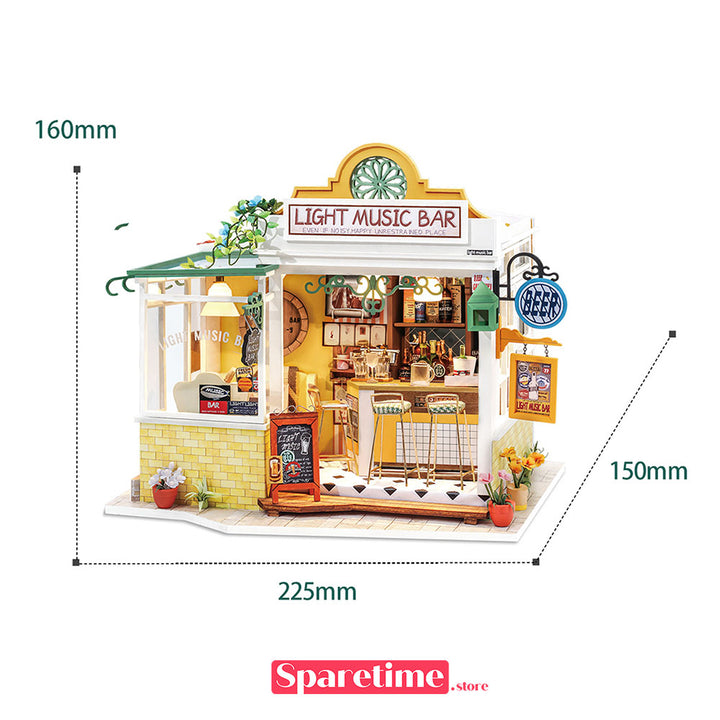 Rolife Light Music Bar Miniature Dollhouse kit robotime
