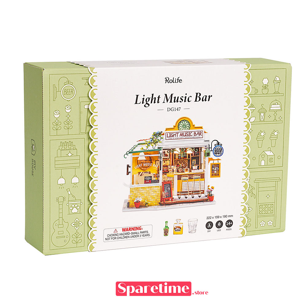 Rolife Light Music Bar Miniature Dollhouse kit robotime