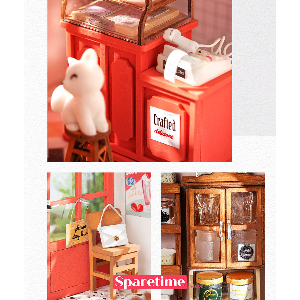 Rolife Honey Ice-cream Shop Miniature Dollhouse kit