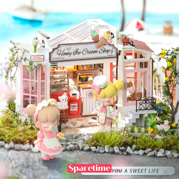 Rolife Honey Ice-cream Shop Miniature Dollhouse kit