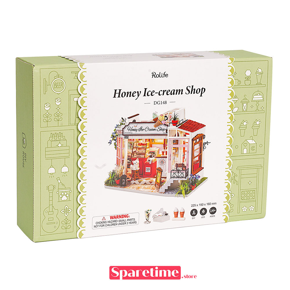 Rolife Honey Ice-cream Shop Miniature Dollhouse kit