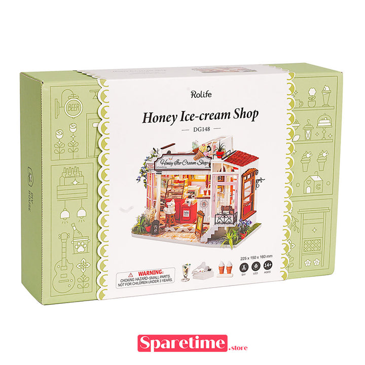 Rolife Honey Ice-cream Shop Miniature Dollhouse kit
