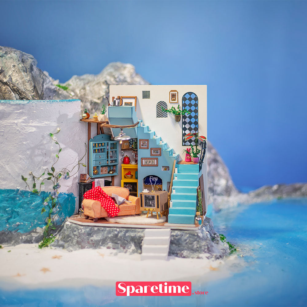 Rolife Joy’s Peninsula Living Room Miniature Dollhouse kit robotime