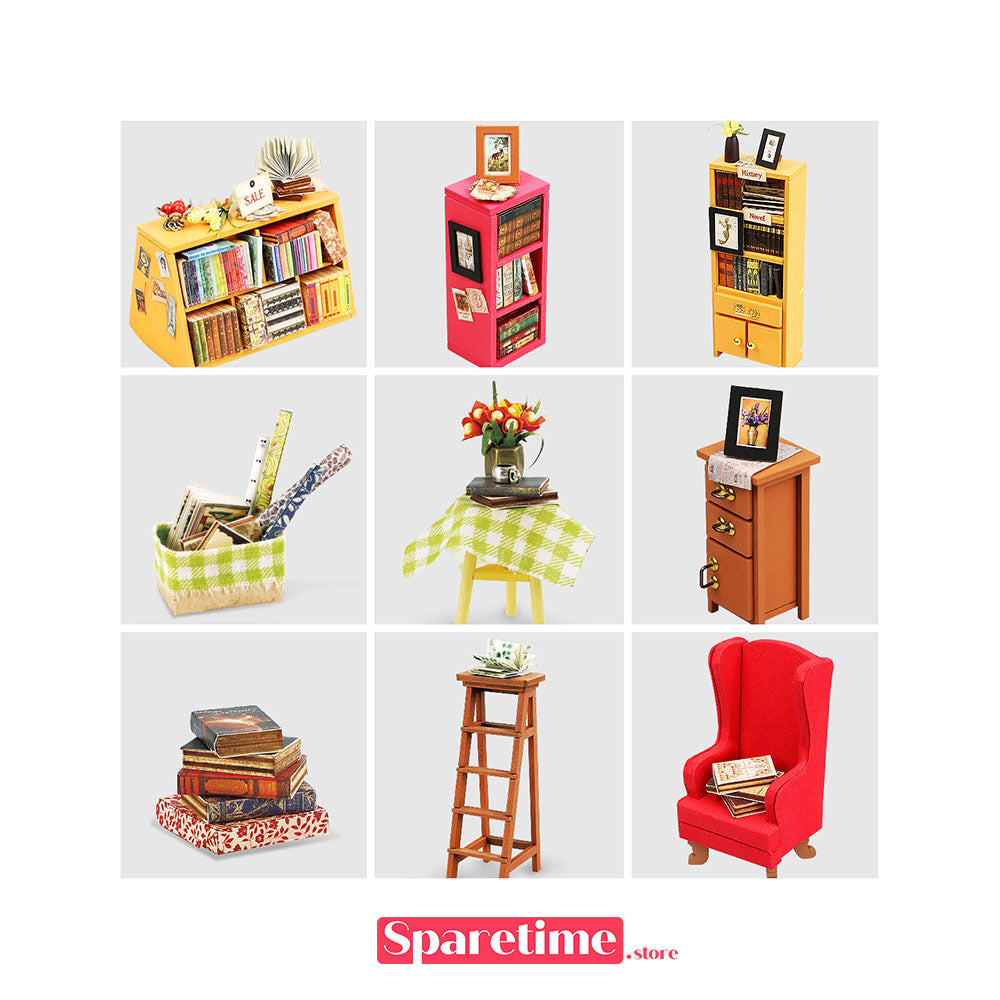 Rolife Sam's Study (Library) Miniature Dollhouse kit