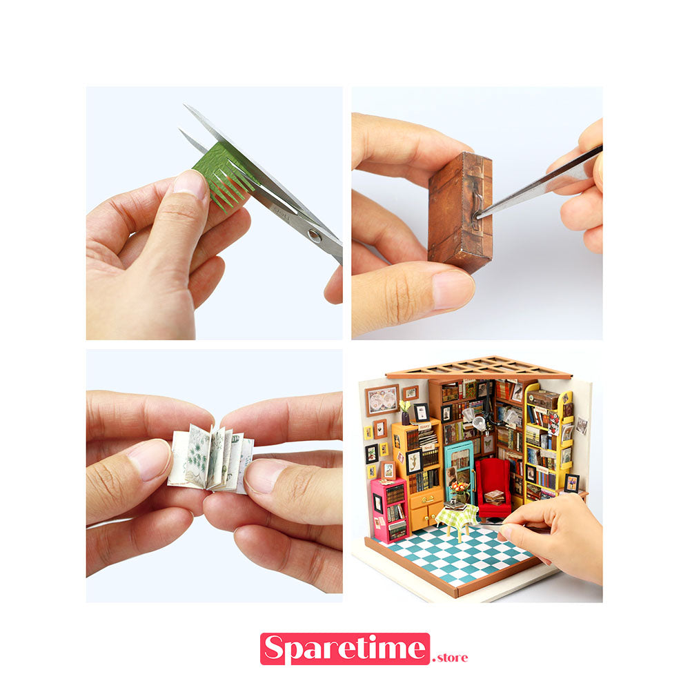 Rolife Sam's Study (Library) Miniature Dollhouse kit