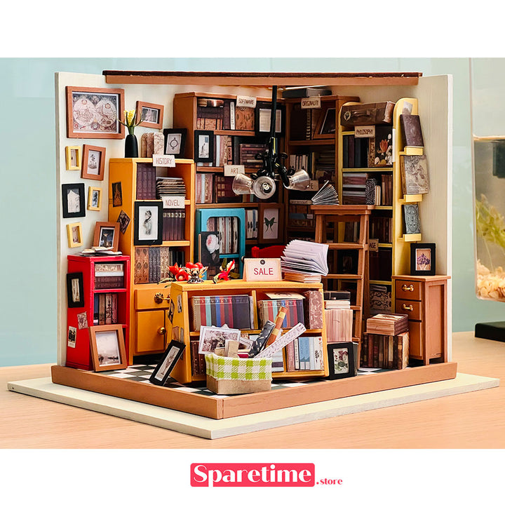 Rolife Sam's Study (Library) Miniature Dollhouse kit