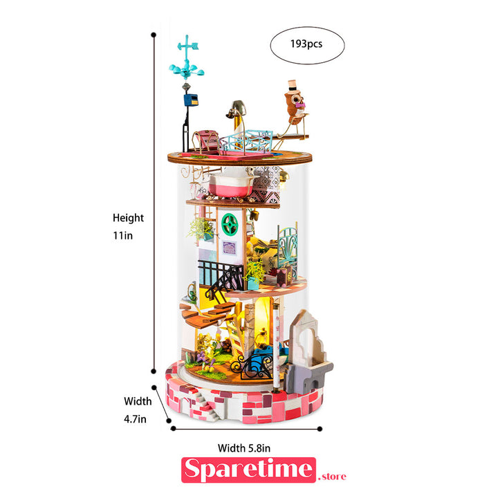 Rolife Mysterious World Bloomy House Miniature Dollhouse kit
