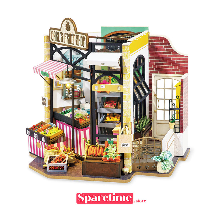 Rolife Happy Corner Series Carl’s Fruit Shop Miniature Dollhouse kit