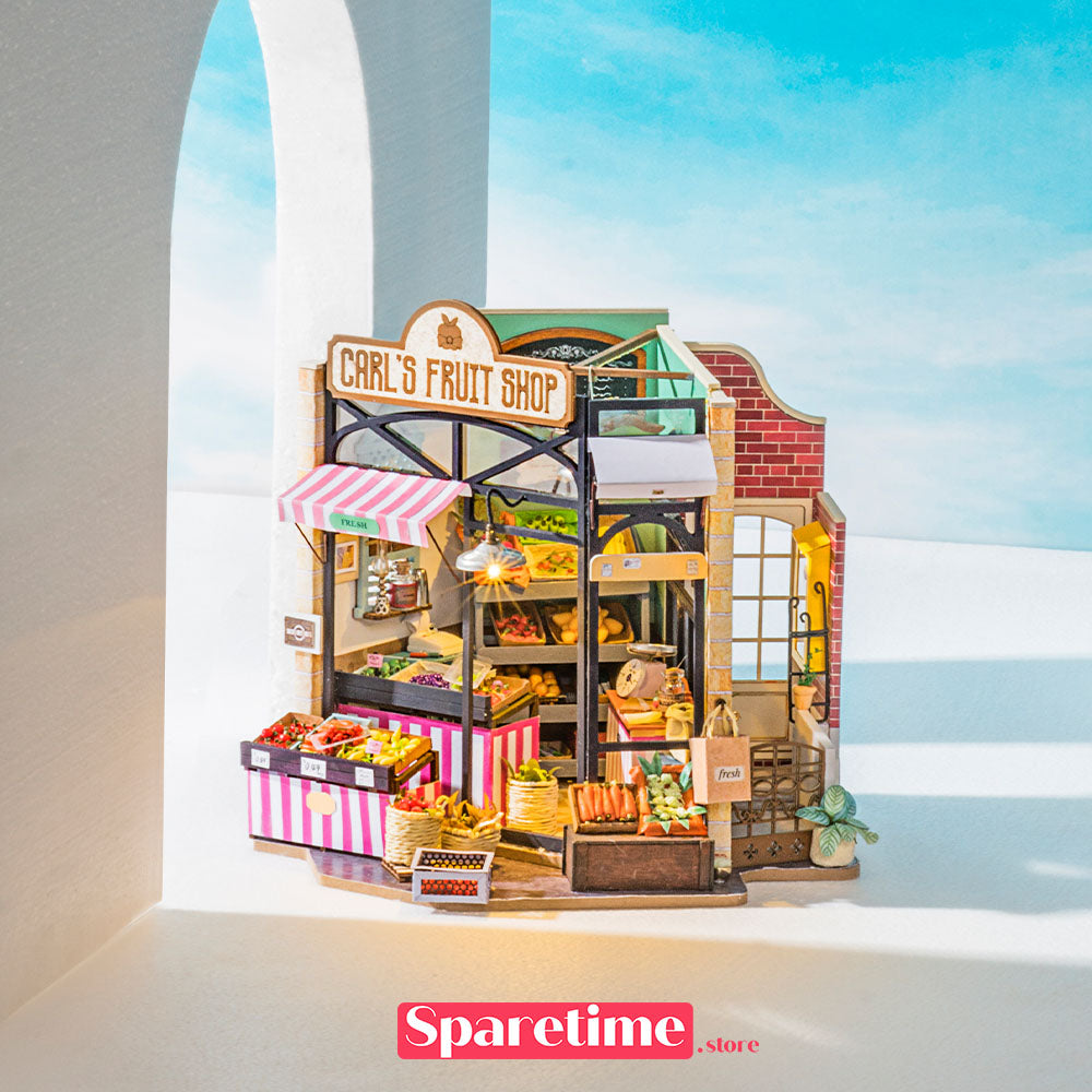 Rolife Happy Corner Series Carl’s Fruit Shop Miniature Dollhouse kit