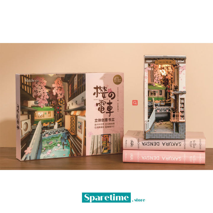 Rolife Sakura Densya 3D Wooden DIY Miniature House Book Nook TGB01