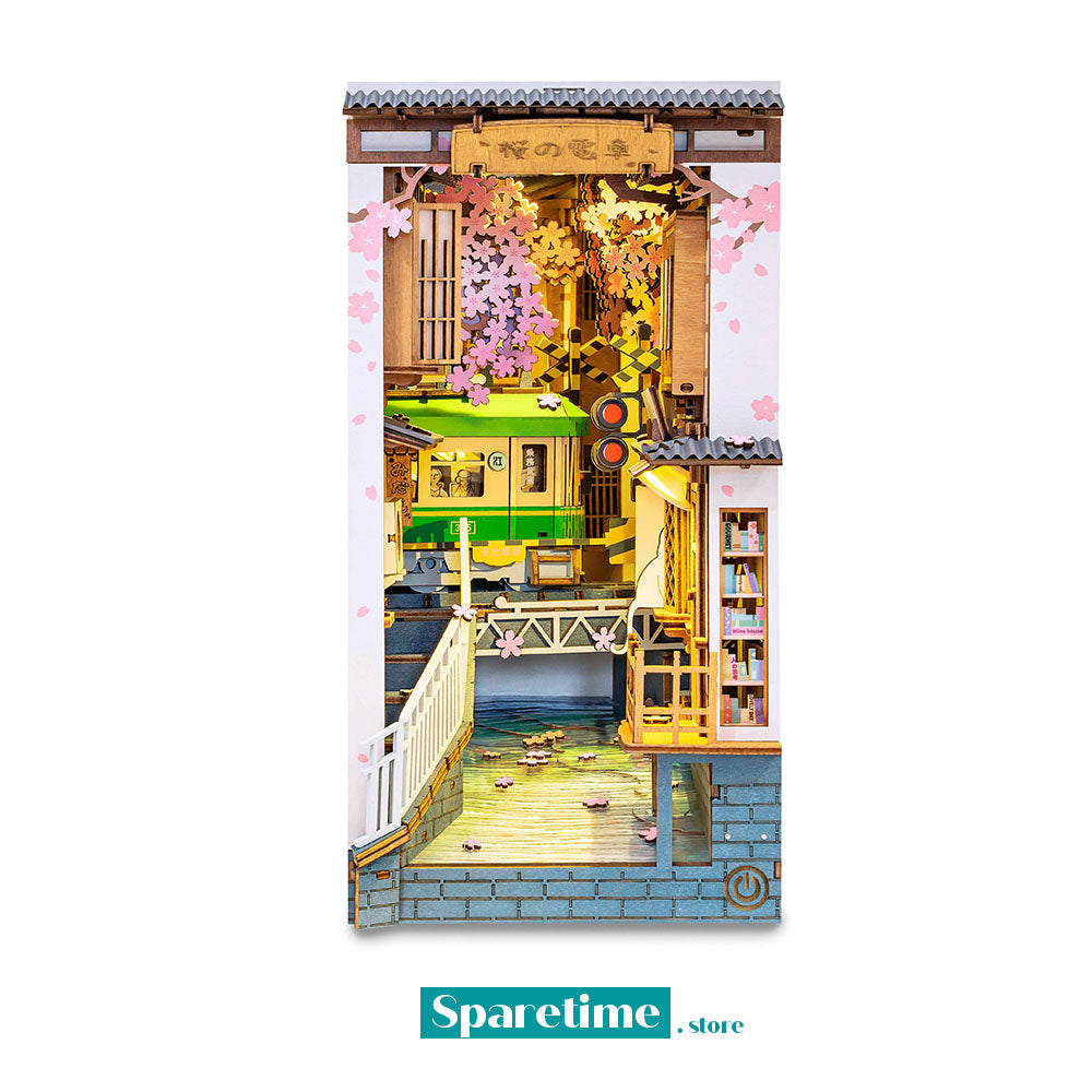 Rolife Sakura Densya 3D Wooden DIY Miniature House Book Nook TGB01