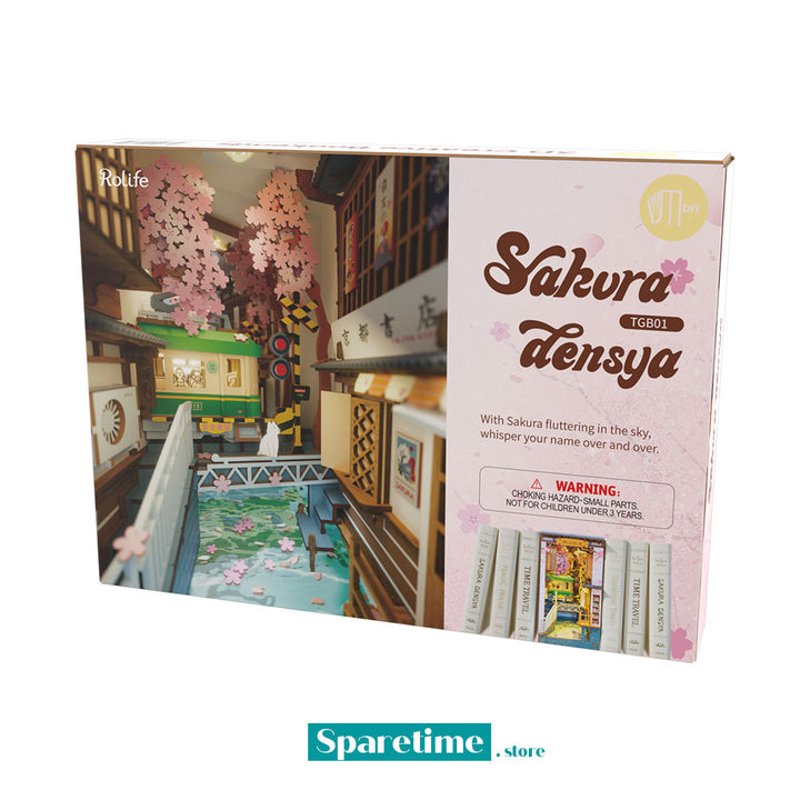 Rolife Sakura Densya 3D Wooden DIY Miniature House Book Nook TGB01