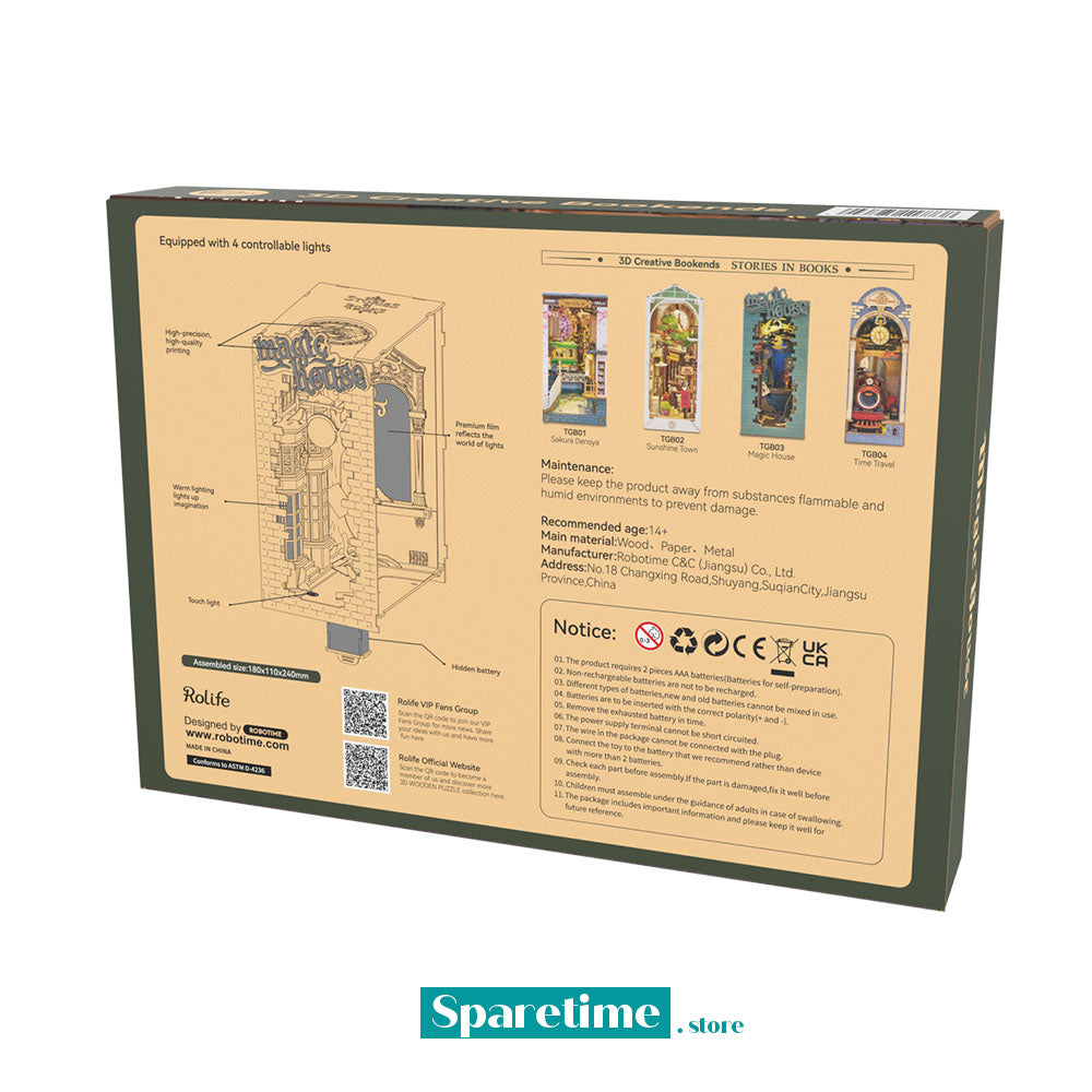 Rolife Magic House 3D Wooden DIY Miniature House Book Nook TGB03