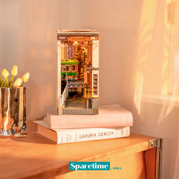 Rolife Sakura Densya 3D Wooden DIY Miniature House Book Nook TGB01