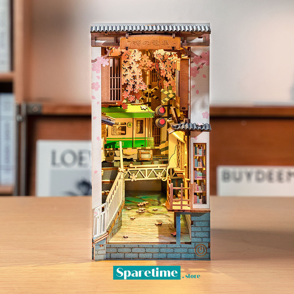 Rolife Sakura Densya 3D Wooden DIY Miniature House Book Nook TGB01