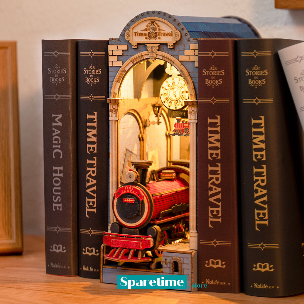 Rolife Time Travel 3D Wooden DIY Miniature House Book Nook TGB04