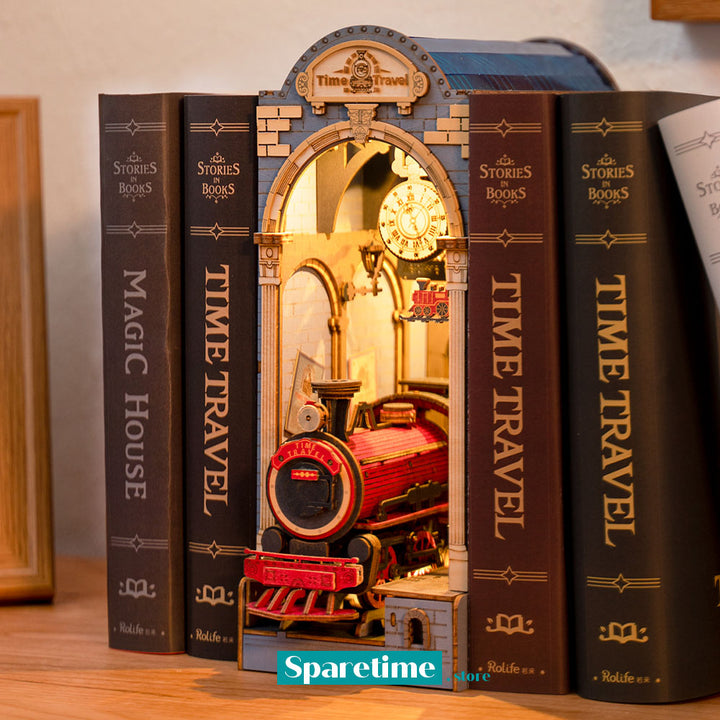 Rolife Time Travel 3D Wooden DIY Miniature House Book Nook TGB04