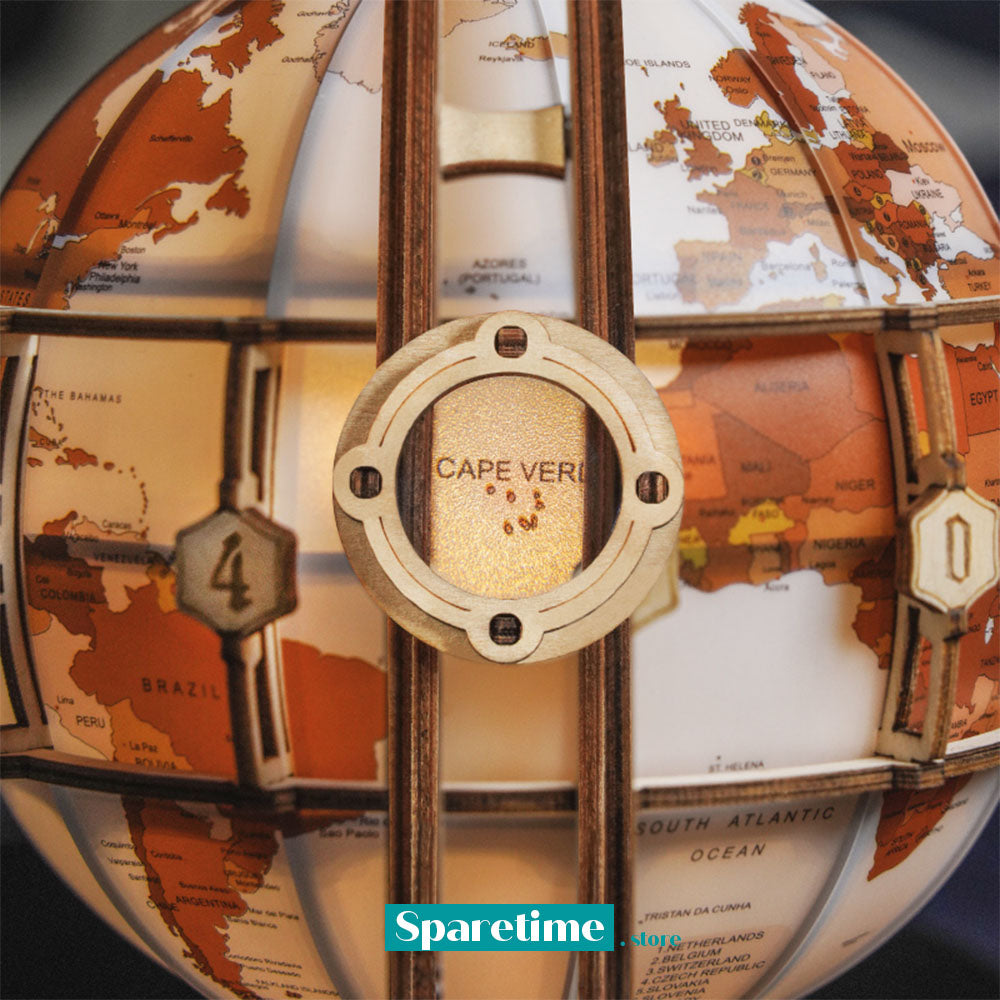 ROKR Luminous Globe 3D Wooden Puzzle ST003
