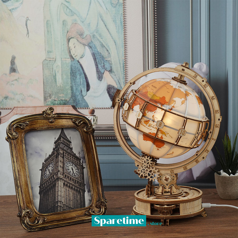 ROKR Luminous Globe 3D Wooden Puzzle ST003
