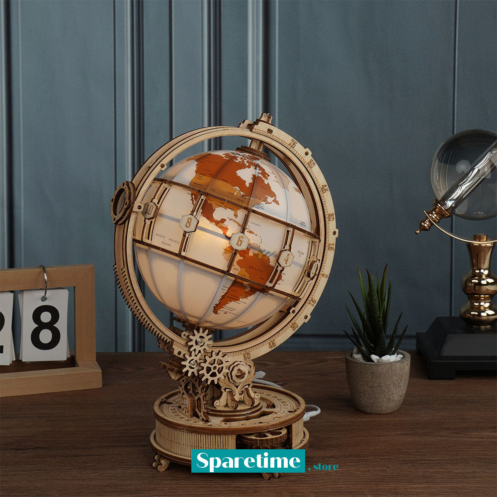ROKR Luminous Globe 3D Wooden Puzzle ST003