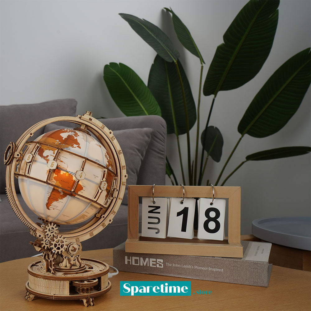 ROKR Luminous Globe 3D Wooden Puzzle ST003