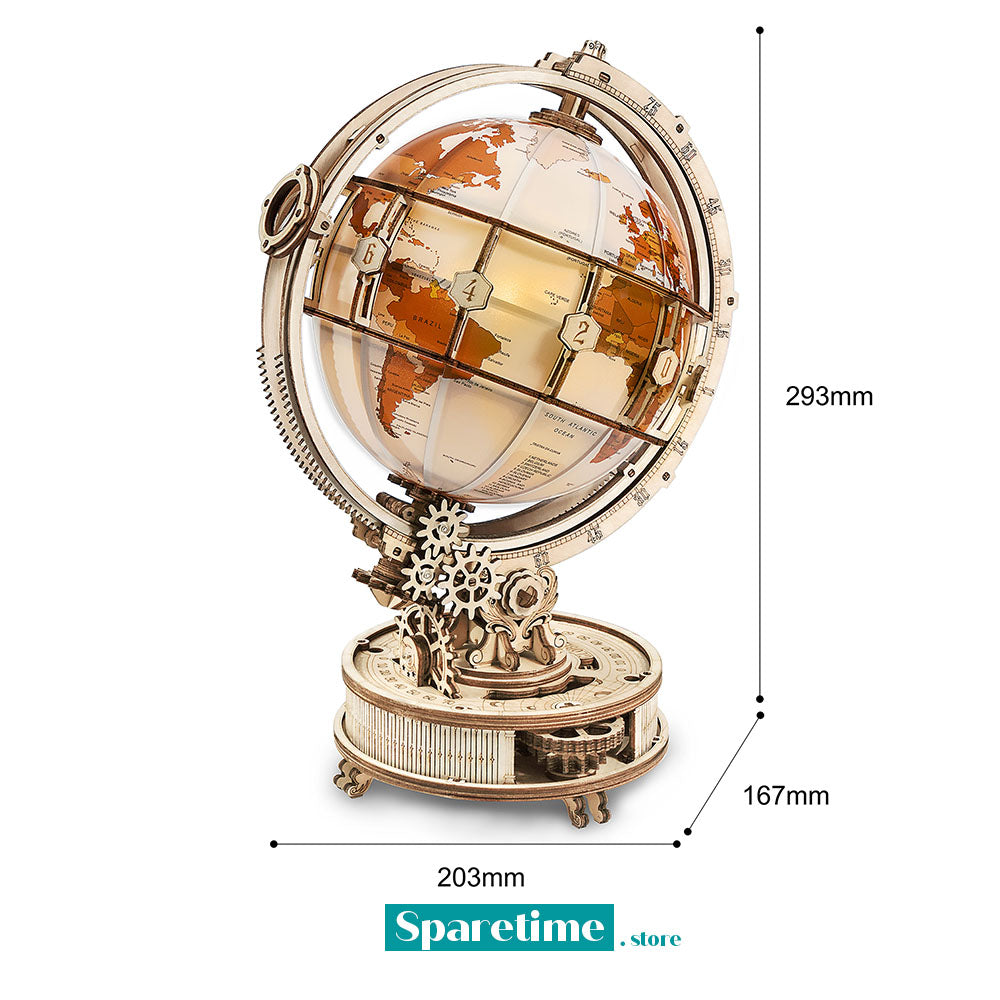 ROKR Luminous Globe 3D Wooden Puzzle ST003