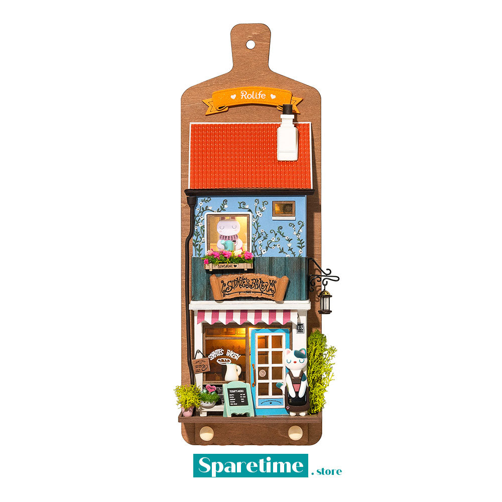 Rolife Aroma Toast Lab DIY Wall Hanging Miniature House Kit DS019