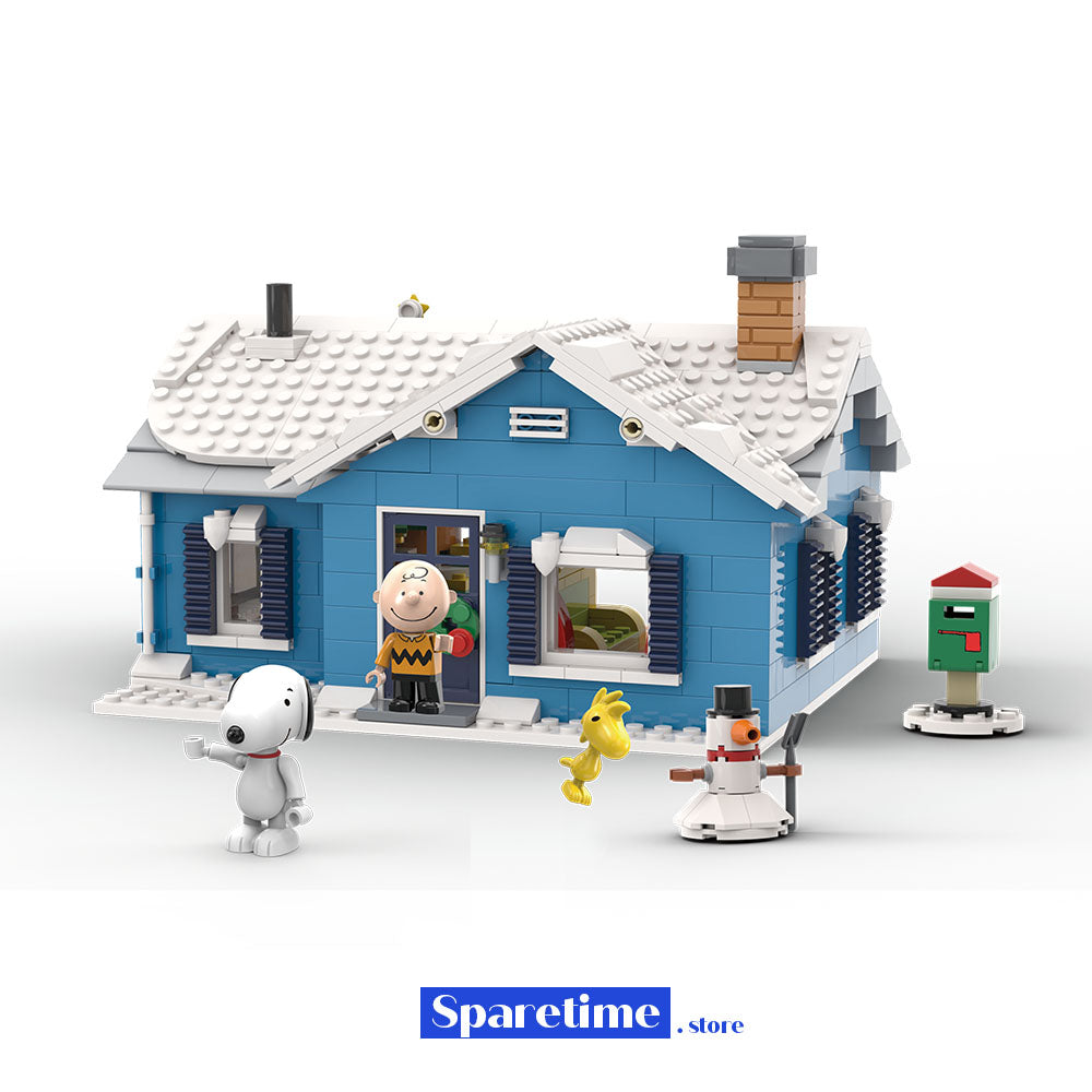 Peanuts Snoopy Christmas snow house sparetime