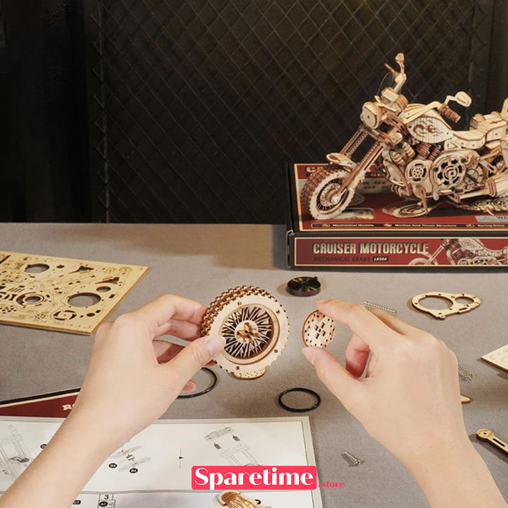 Rokr Cruiser Motorcycle 3D Wooden Puzzles