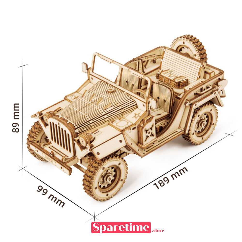 Rokr Army Field Car 3D Wooden Puzzle