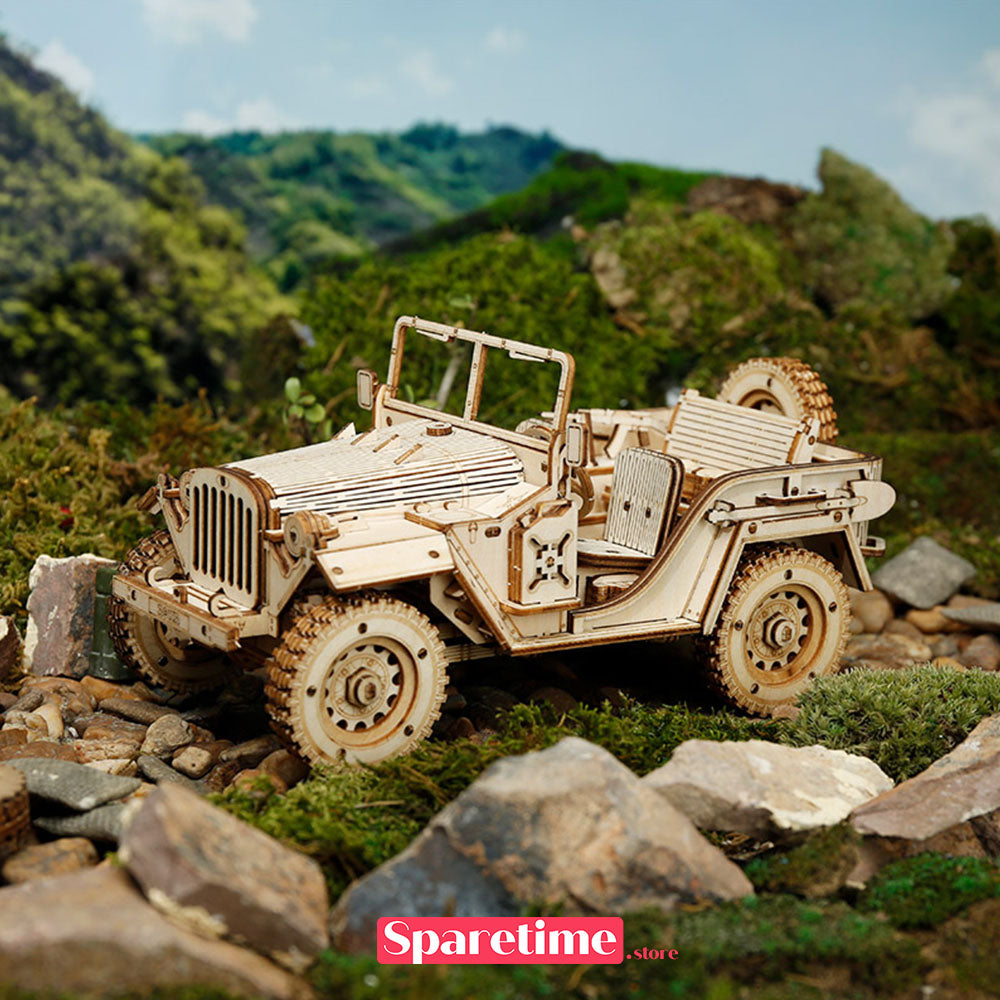 Rokr Army Field Car 3D Wooden Puzzle