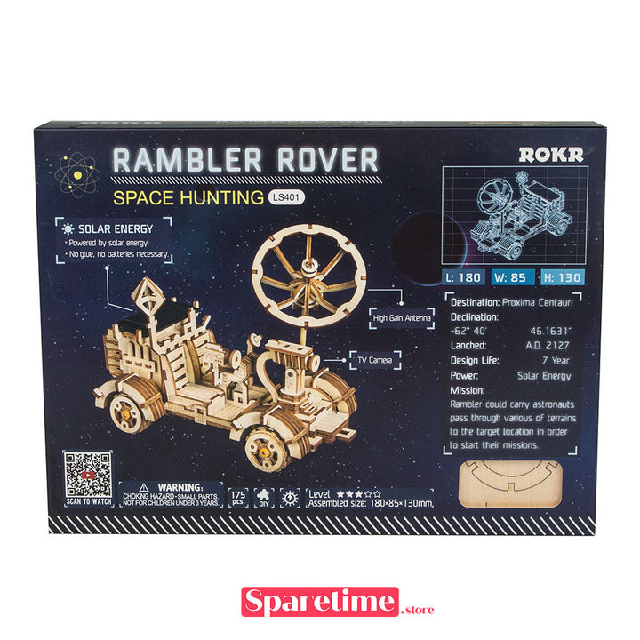 Rokr Rambler Rover Space Hunting Solar Energy Car 3D Wooden Puzzle