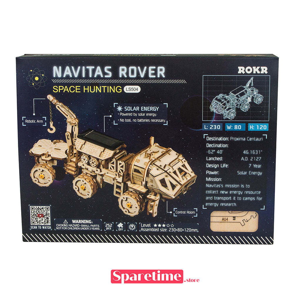 Rokr Navitas Rover Space Rover Solar Energy Cart 3D Wooden Puzzle