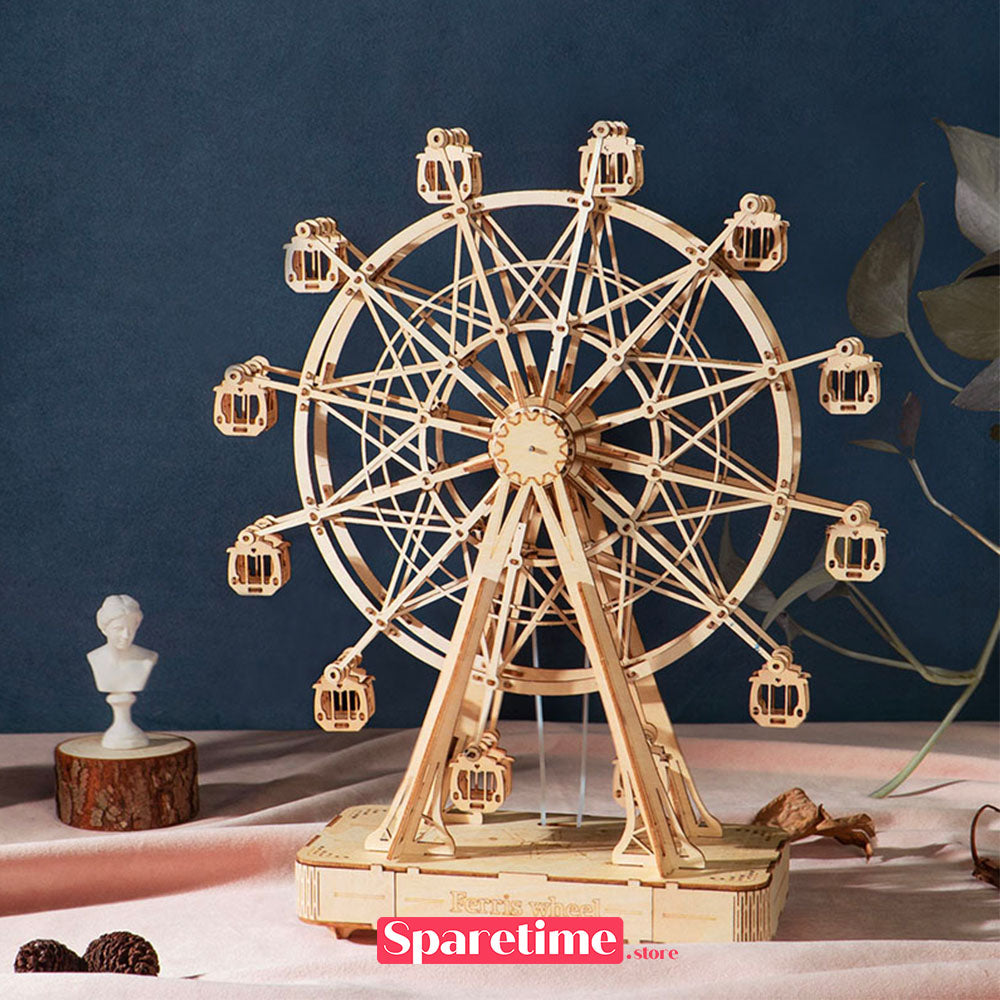 Rolife Ferris Wheel Wooden Music Box 3D Wooden Puzzle