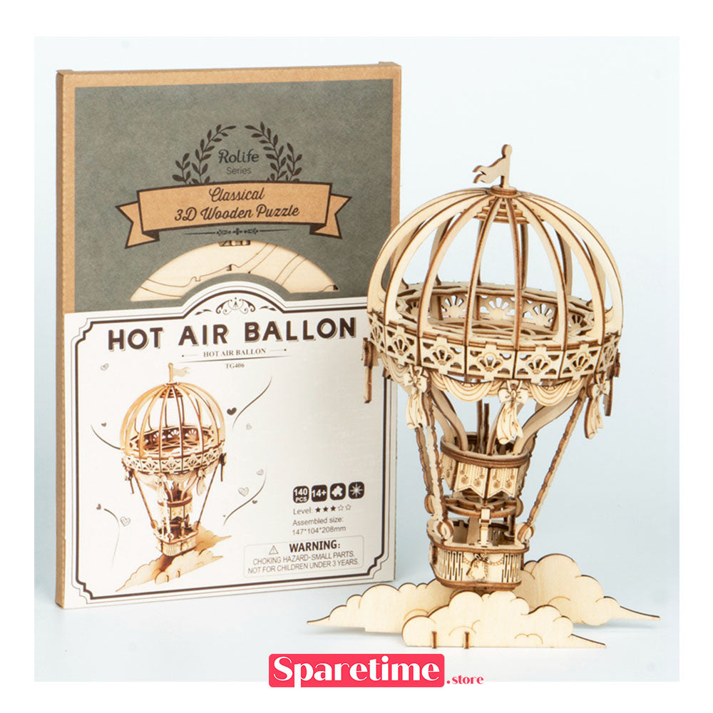 Robotime Rolife Hot Air Balloon 3D Wooden Puzzle