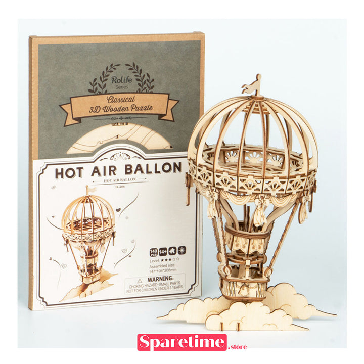 Robotime Rolife Hot Air Balloon 3D Wooden Puzzle