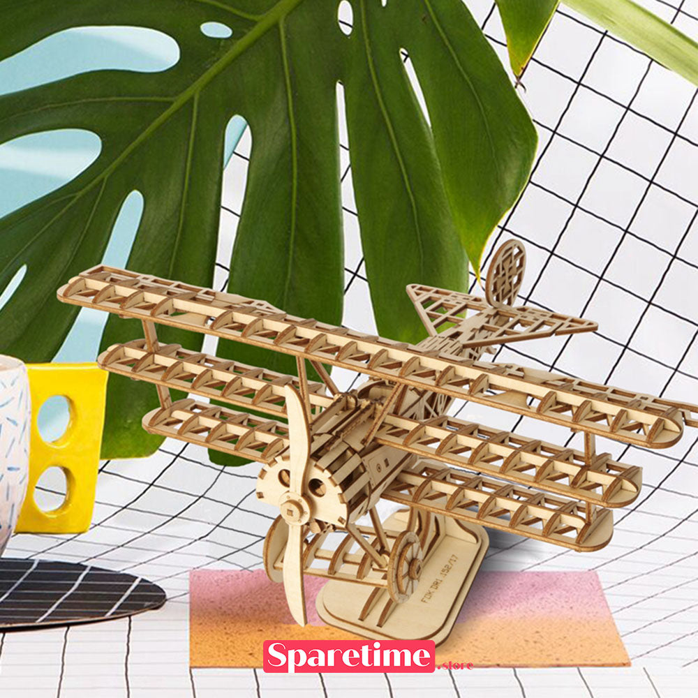 robotime Rolife Bi-Plane Modern 3D Wooden Puzzle