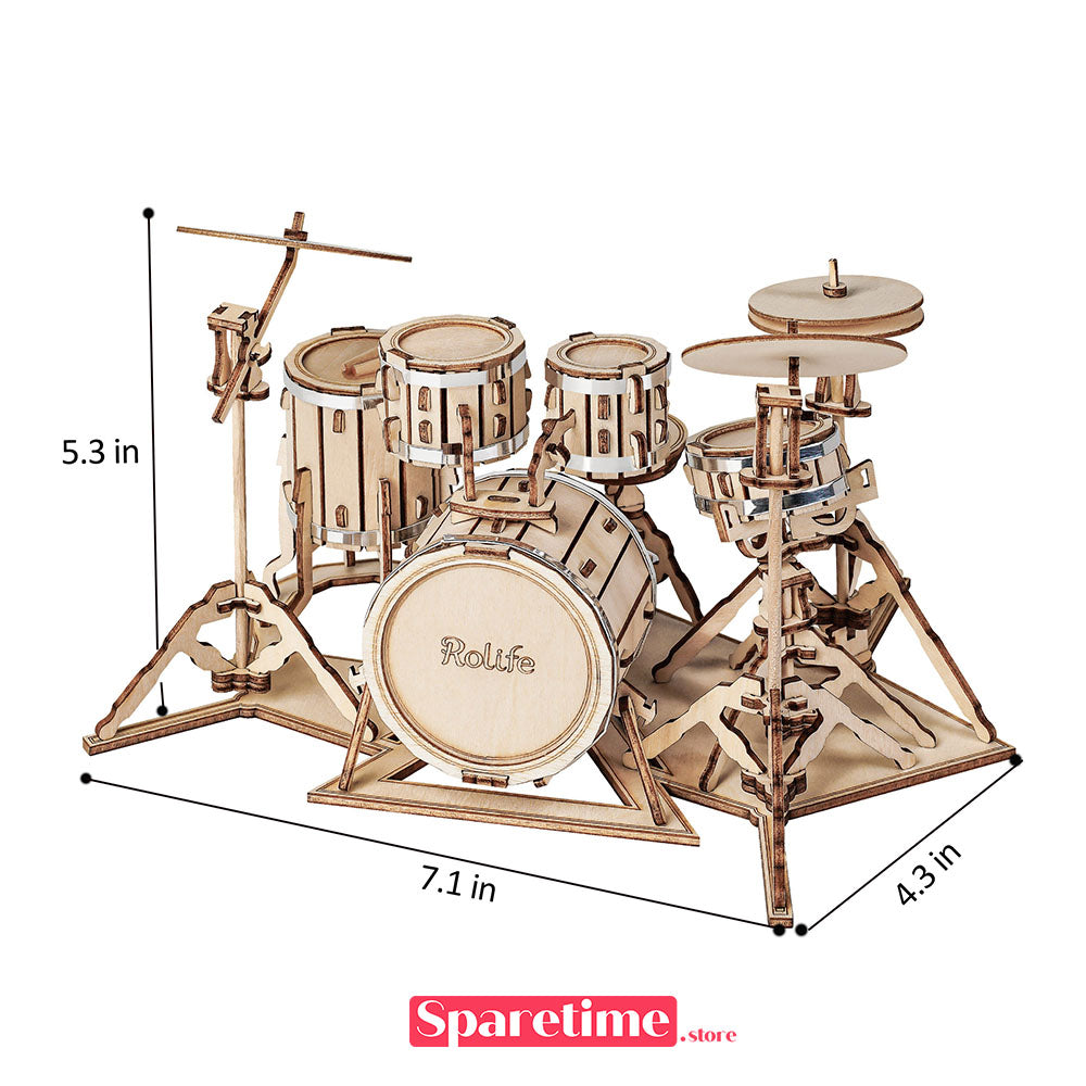 Robotime Rolife Drum kit 3D Wooden Puzzle