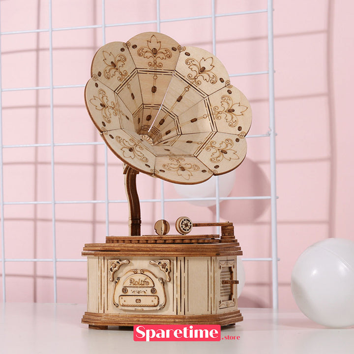 Robotime Rolife Gramophone 3D Wooden Puzzle