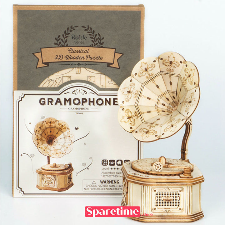 Robotime Rolife Gramophone 3D Wooden Puzzle