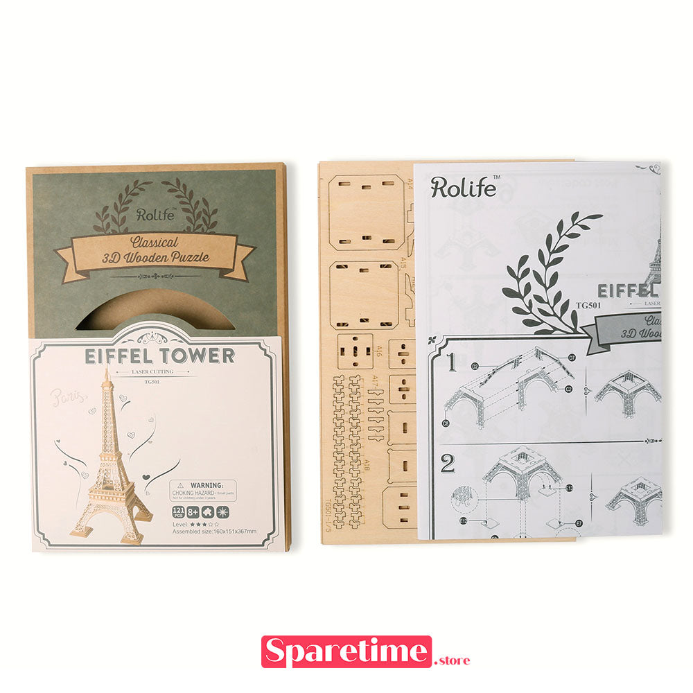 Robotime Rolife Eiffel Tower 3D Wooden Puzzle