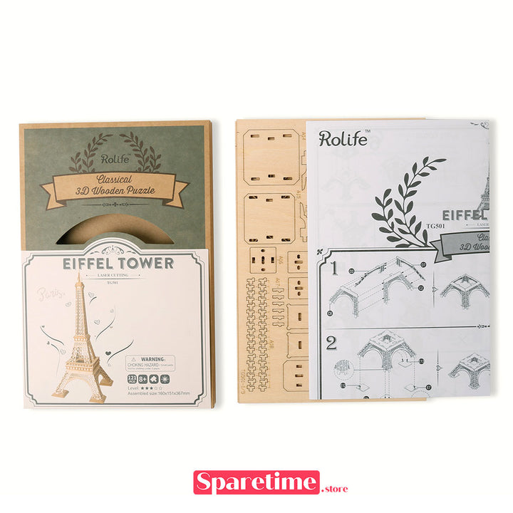 Robotime Rolife Eiffel Tower 3D Wooden Puzzle